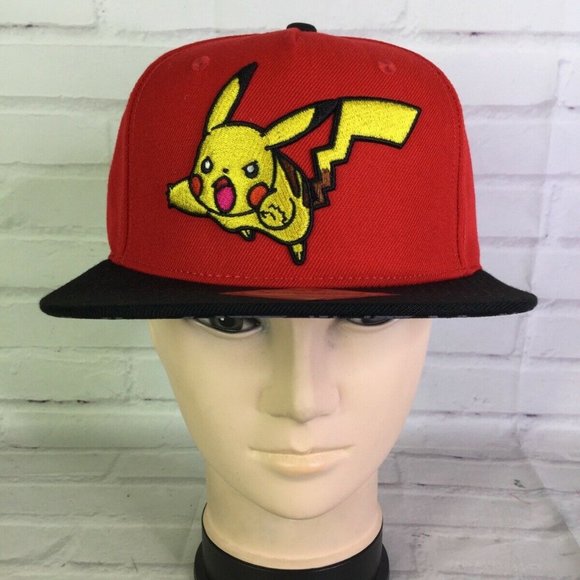 Pokemon Pikachu Sublimated Under Bill Snapback Hat - Picture 1 of 8